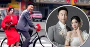 Read more about the article Cặp đôi rước dâu bằng xe đạp gây sốt mạng, gợi nhớ tình yêu thập niên 80