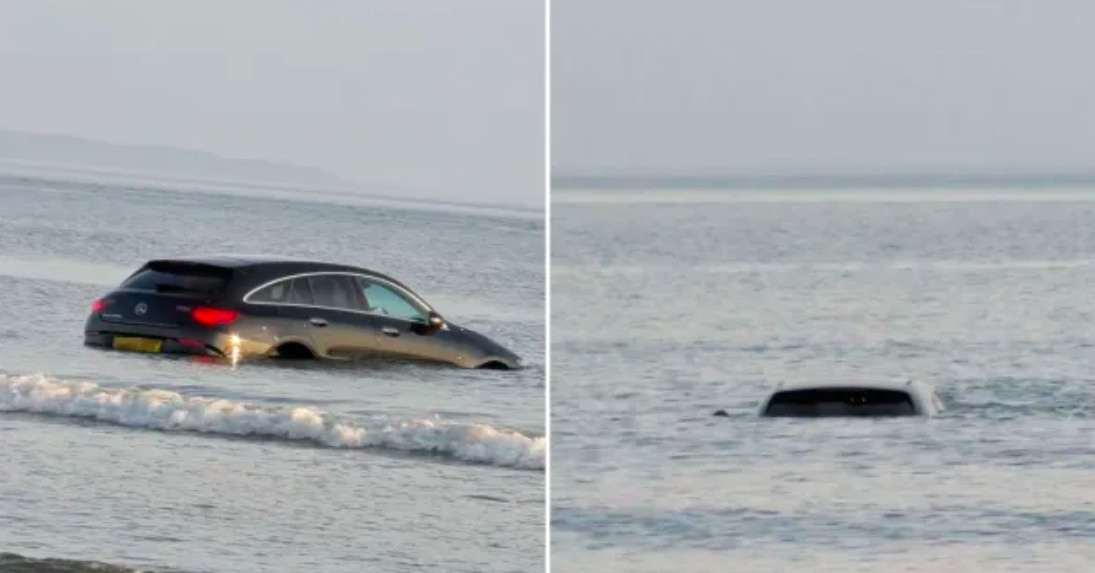 You are currently viewing Lái xế hộp đắt tiền Mercedes ra biển ngắm hoàng hôn, tài xế nhận cái kết đắng