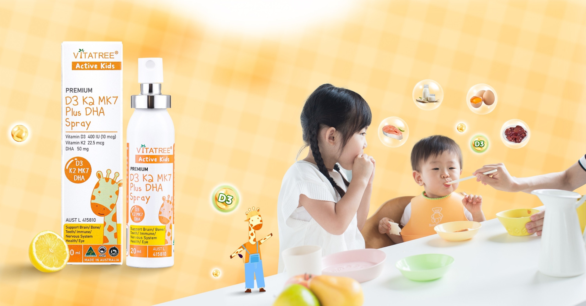 Read more about the article Bộ ba dưỡng chất vàng giúp trẻ cao khỏe, phát triển toàn diện