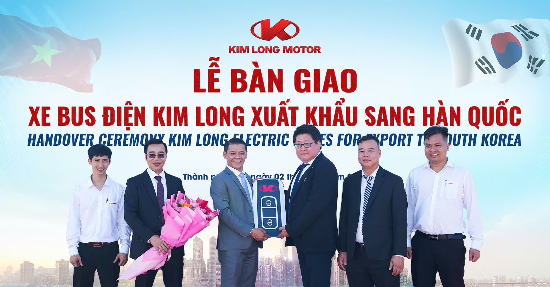 You are currently viewing Kim Long Motor bàn giao xe bus điện cho đối tác Hàn Quốc
