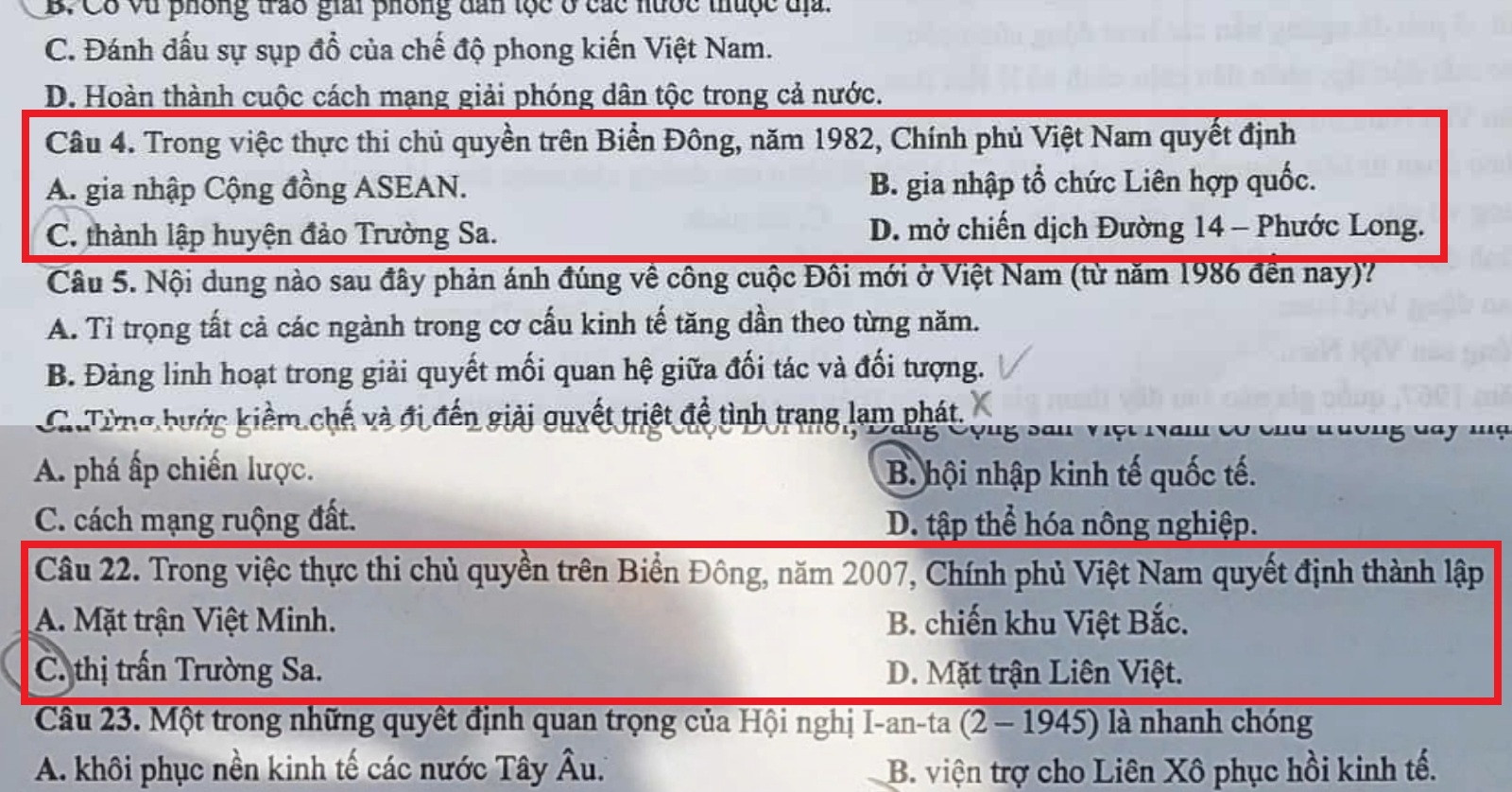 Read more about the article Lần đầu tiên chủ quyền biển đảo có trong đề thi tốt nghiệp THPT môn Sử