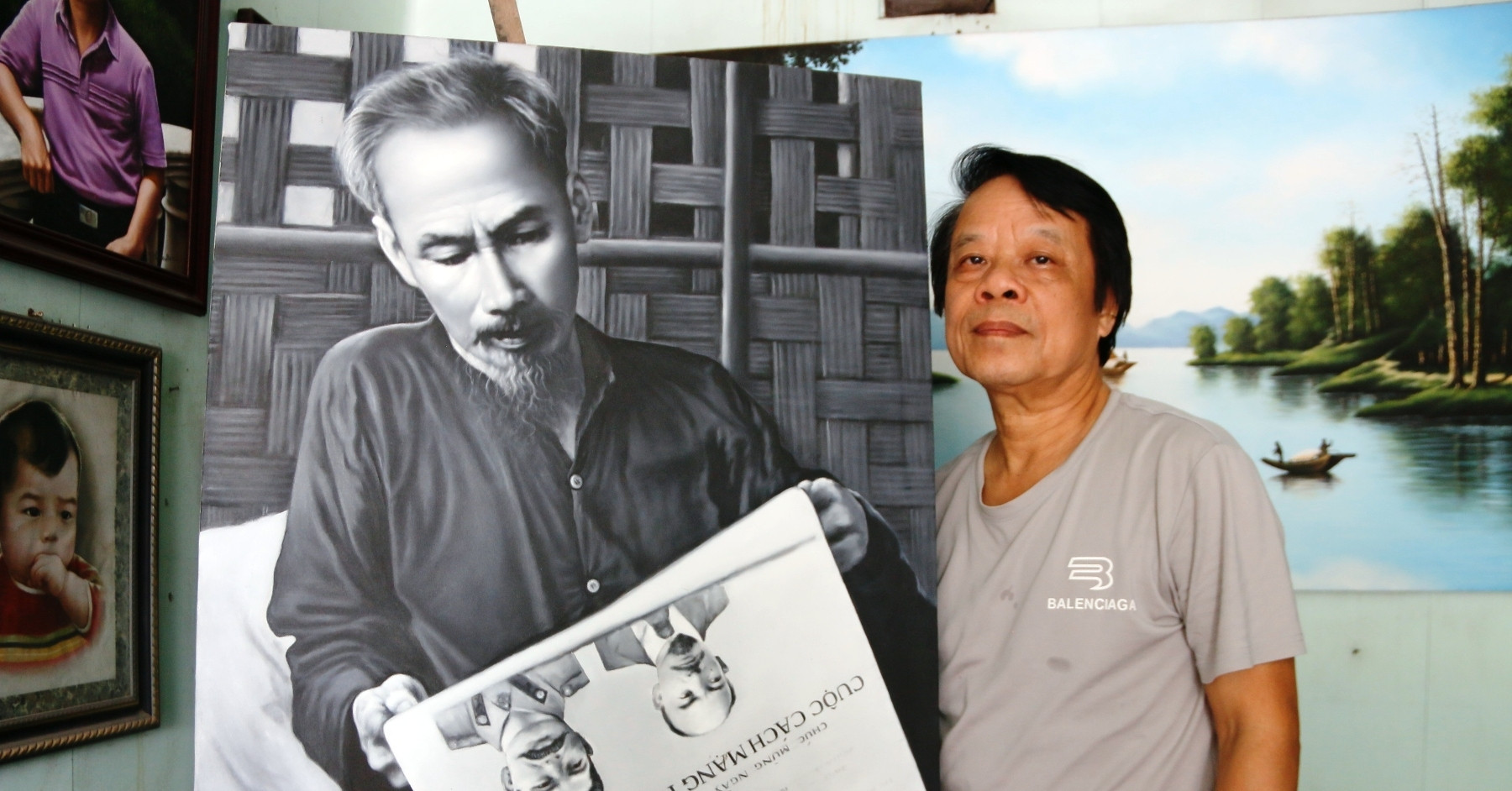 You are currently viewing Người vẽ tranh chân dung Bác Hồ nhiều nhất Việt Nam