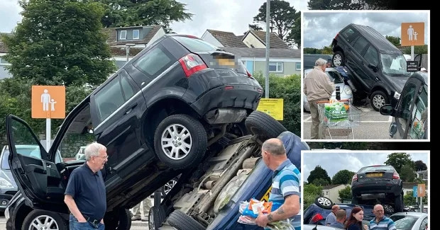 Read more about the article Nữ tài xế lái Land Rover ‘đè ngửa’ chiếc xe khác trong bãi đỗ