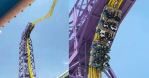 Read more about the article Tàu lượn gặp sự cố, 12 người bị treo ngược giữa trời, hoảng loạn tột độ