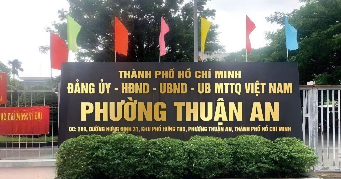 Read more about the article Thực hư hình ảnh bảng hiệu trụ sở phường Thuận An thuộc TPHCM