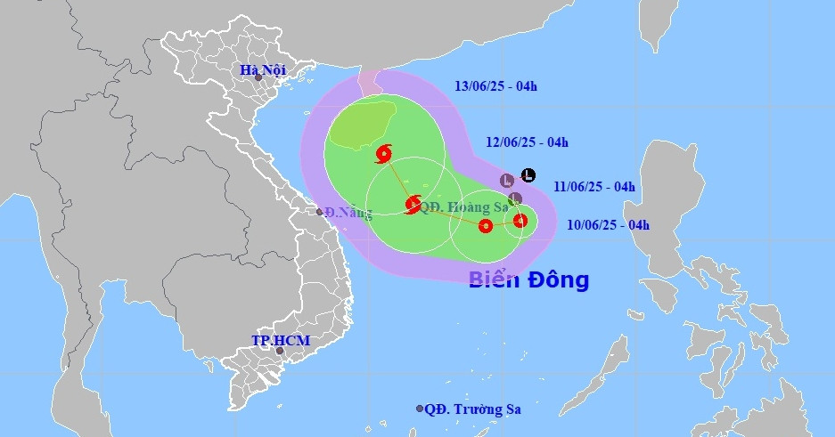 You are currently viewing Hướng về Hoàng Sa, khả năng thành bão số 1