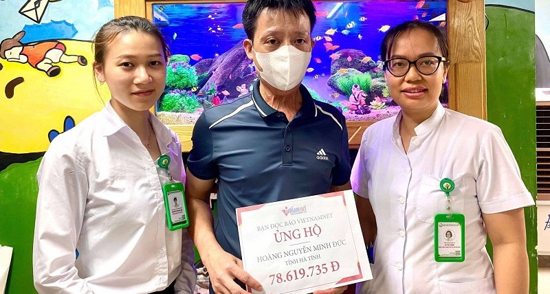Read more about the article Trao hơn 78 triệu đồng giúp đỡ em Hoàng Nguyễn Minh Đức bị ung thư máu